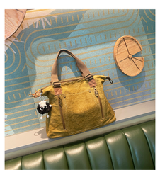 Canvas Large Shoulder Bag Canvas Handbag Green Canvas Crossbody Bag - Feltify