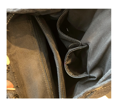 Black Gray Embroidery Canvas Backpack Boho Backpack Womens Vintage Boho Style Backpack - Feltify