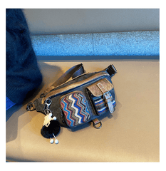 Canvas Boho Sling Bag Womens Crossbody Backpack Canvas Boho Embroidery Waist Bag - Feltify