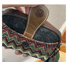 Bohemian Canvas Small Shoulder Bag Canvas Boho Embroidery Canvas Crossbody Bag - Feltify