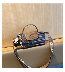 Canvas Small Boho Crossbody Bag Boho Canvas Small Handbag Embroidery Shoulder Bag - Feltify