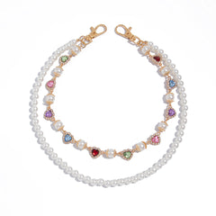 Pearl Wallet Chain for Women Double Beaded Wallet Chain Womens Wallet Chain - iChainWallets