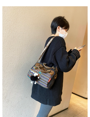 Canvas Small Boho Handbag Small Boho Crossbody Bag Embroidery Boho Shoulder Bag - Feltify