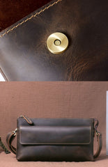Crossbody Clutch Bag Mens Leather Crossbody Bag Clutch Vintage Shoulder Clutch Bag - iwalletsmen