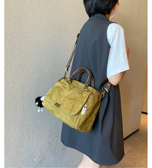 Light Green Convertible Canvas Handbag Crossbody Bag Canvas Convertible Backpack Shoulder Bag - Feltify