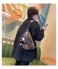 Canvas Boho Sling Bag Womens Crossbody Backpack Canvas Boho Embroidery Waist Bag - Feltify