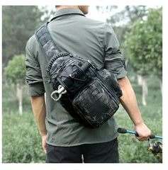 Oxford Fabric Sling Backpack - Crossbody View