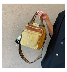 Green Canvas Convertible Crossbody Bag Canvas Handbag Canvas Convertible Backpack Shoulder Bag - Feltify