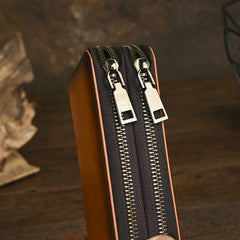 Long Mens Double Zip Wallet Wristlet - iwalletsmen