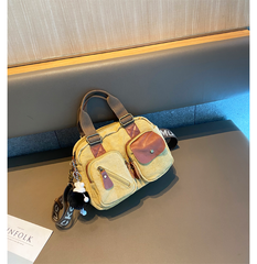 Green Canvas Women's Handbags Canvas Leather Handbags Shoulder Bag Crossbody Bag - Feltify
