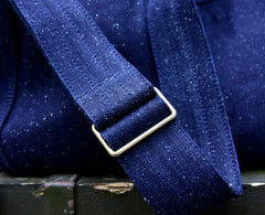 Blue Denim Messenger Bag Denim Crossbody Bag Blue Denim Shoulder Bag - Feltify