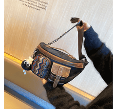 Canvas Boho Sling Bag Womens Crossbody Backpack Canvas Boho Embroidery Waist Bag - Feltify