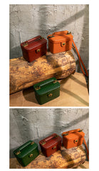 vintage box purse handbag​ Womens Box Handbags Box Style Purse Box Purses Handbags Handmade Leather Box Bag Box Crossbody Bag 