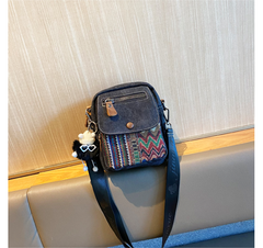 Canvas Embroidery Boho Crossbody Bag Womens Boho Sling Bag Canvas Crossbody Backpack - Feltify