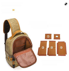 Sling Bag for Big Man - Waxed Canvas Large Sling Backpack - Large Canvas Sling Bag