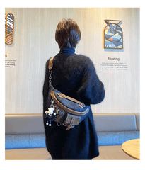 Canvas Boho Sling Bag Womens Crossbody Backpack Canvas Boho Embroidery Waist Bag - Feltify