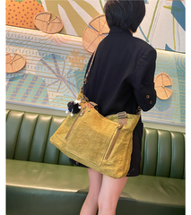 Canvas Large Shoulder Bag Canvas Handbag Green Canvas Crossbody Bag - Feltify