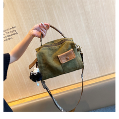 Canvas Convertible Crossbody Bag Handbag With outside Pocket Green Canvas Convertible Backpack Shoulder Bag - Feltify