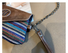 Bohemian Style Denim Clutch Purse Denim Chain Shoulder Bag Embroidery Jean Bag - Feltify