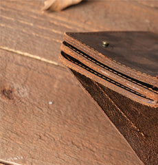 Mens Leather Billfold Wallet with Snap Closure - iwalletsmen