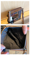 Embroidery Canvas Small Boho Crossbody Bag Boho Canvas Small Bucket Shoulder Bag - Feltify