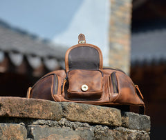 Brown Leather Extra Large Waist Pack - iwalletsmen