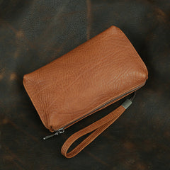 Brown Wristlet Clutch Wallet for Men Mens Clutch Leather Wallet - iwalletsmen