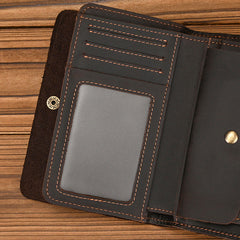 Leather Vertical Wallet with Buckle 