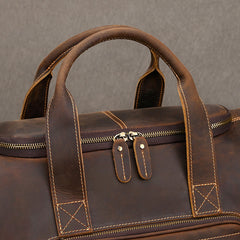 Vintage Leather Duffle Bag for Men 16L Mens Leather Weekend Bag Large Leather Duffle Bag 