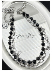 Beaded Wallet Chain Womens White Stone Wallet Chain 