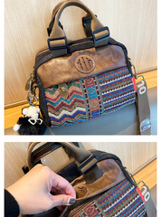 Canvas Small Boho Handbag Small Boho Crossbody Bag Embroidery Boho Shoulder Bag - Feltify