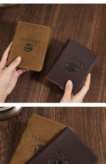 Thin Passport Wallet Mens Leather Minimalist Passport Wallet Slim Passport Wallet - iwalletsmen