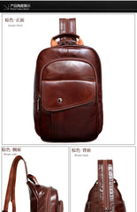 Leather Large Sling Backpack - Lifestyle