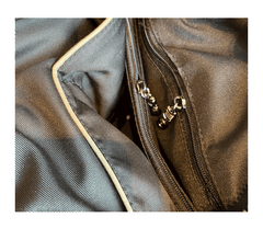Canvas Convertible Handbag Crossbody Bag With outside Pockets Black Gray Canvas Embroidery Convertible Backpack Shoulder Bag - Feltify