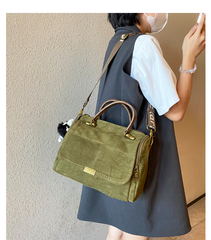 Light Green Convertible Canvas Handbag Crossbody Bag Canvas Convertible Backpack Shoulder Bag - Feltify