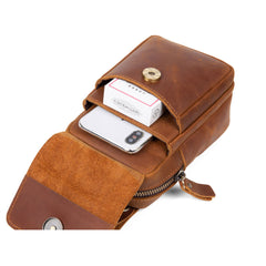 mobile phone shoulder holster Brown Leather Phone Holster Leather Cell Phone Holster Leather Belt Pouch Mobile Phone Belt Holder