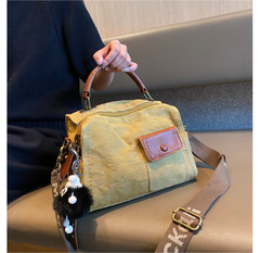 Canvas Convertible Crossbody Bag Handbag With outside Pocket Green Canvas Convertible Backpack Shoulder Bag - Feltify