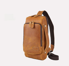 Genuine Leather Mens Sling Bag
