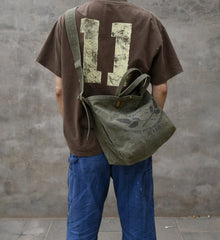 Army Green Tote Handbag Canvas Tote Bag Green Distressed Canvas Tote Shoulder Bag - Feltify