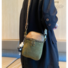 Green Canvas Vertical Shoulder Bag Canvas Crossbody Bag Phone Bag for Women - Feltify