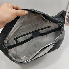 Black Sling Bag for Big Man - Right Side View
