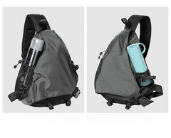 tactical sling pack​ Black Travel Large Sling Bag For Big Men Cool Nylon Large Hiking Sling Bag For Big Men