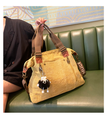 Canvas Large Shoulder Bag Canvas Handbag Green Canvas Crossbody Bag - Feltify