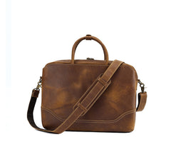 Brown 15 Inch Leather Laptop Bag for Men 