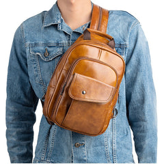 Large Leather Sling Bag - Interior Layout
