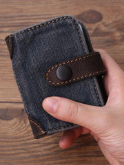 Denim Bifold Mens Card Wallet Denim Card Holders Card Wallets For Women