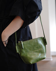 Vintage Green Womens Small Shoulder Bag Small Side Bag Crossbody Purse for Ladies