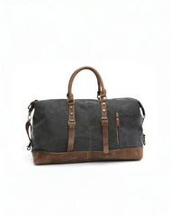 Blue Waxed Canvas Weekender Bag Waxed Canvas Duffle Bag Blue Large Canvas Leather Duffle Bag