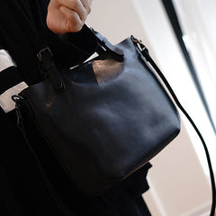 Fashion Classic Black Leather Tote Handbag Women Square Tote Shoulder Bag for Women