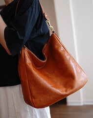 Vintage Coffee Leather Shoulder Tote Women Crossbody Tote Onthego Shoulder Bag for Women